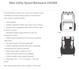 Nike Utility Speed Backpack Mechanicsville Hornets