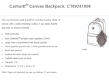 Carhartt Canvas Backpack Mechanicsville Hornets