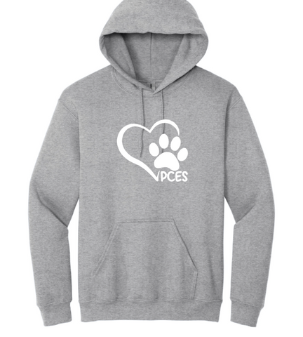 PCES Heart Paw Hooded Sweatshirt