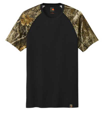 Russell Outdoors Realtree Colorblock Performance Short Sleeve Cotton T-Shirt Mechanicsville Hornets