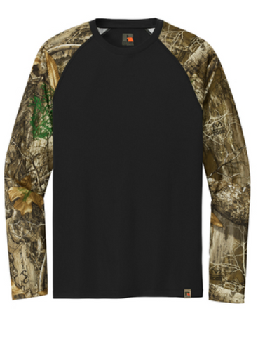 Russell Outdoors Realtree Colorblock Performance Long Sleeve Cotton T-Shirt Mechanicsville Hornets